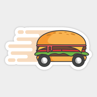 Fast Food Hamburger T-shirt Sticker